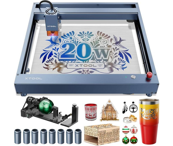xTool D1 Pro 20W RA2 Pro Kit – Комплект xTool Гравер-різак з Ротаційними насадками