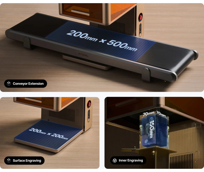 xTool F2 Ultra UV + Конвеєр