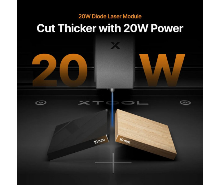 xTool M2 Діодний лазерний модуль 20W 455 нм