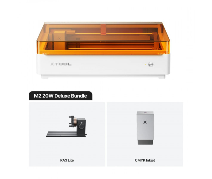 xTool M2 20W Color Craft — лазерний різак і гравер | Deluxe Bundle