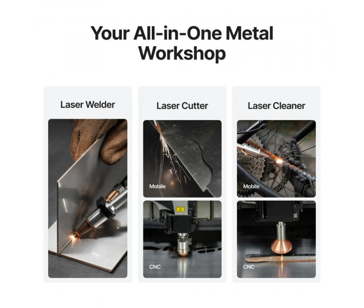 Лазерний зварювач та ЧПУ-різак xTool MetalFab 1200W All-in-one