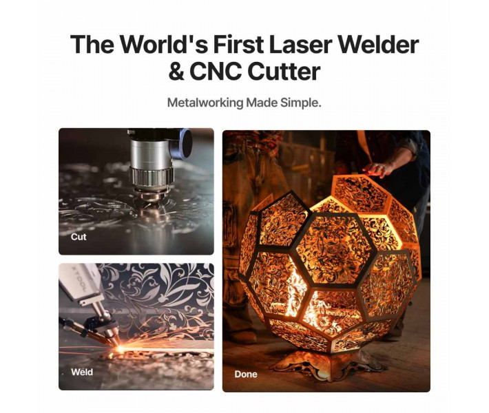 Лазерний зварювач xTool MetalFab Laser Welder та ЧПУ-різак CNC Cutter 800W