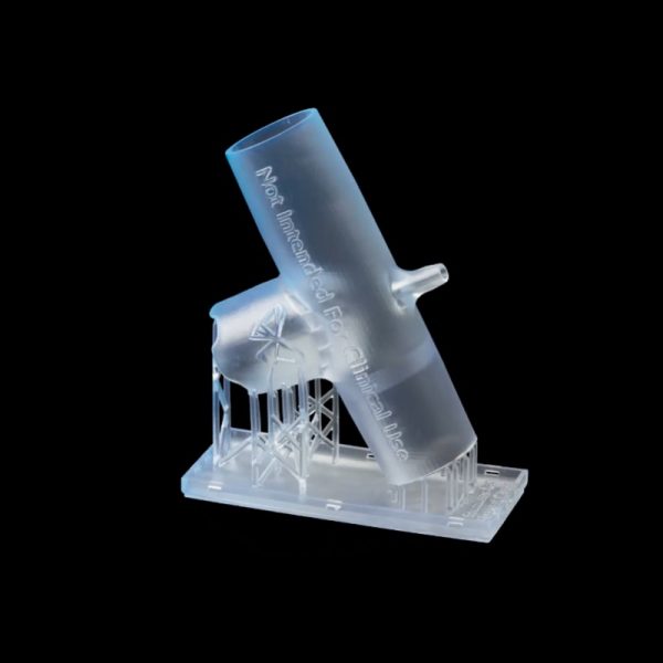 Sample of BioMed Clear Resin medical resin - BiPAP adapter for ventilator