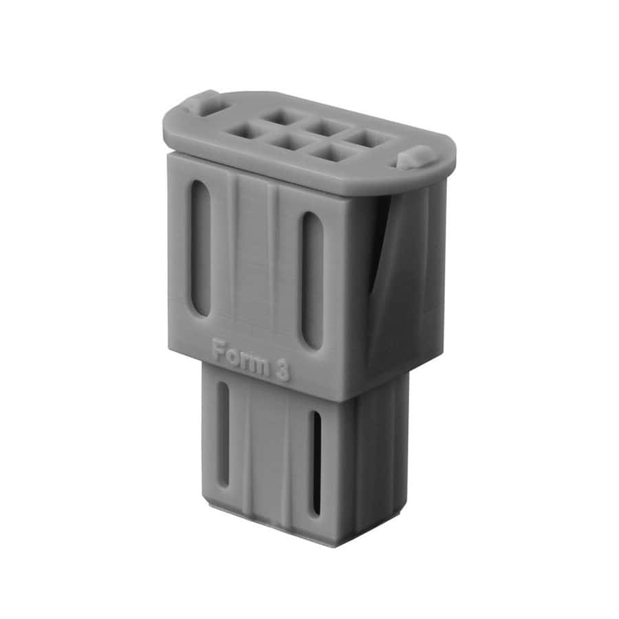 Sample part made from Grey Pro Resin - connector