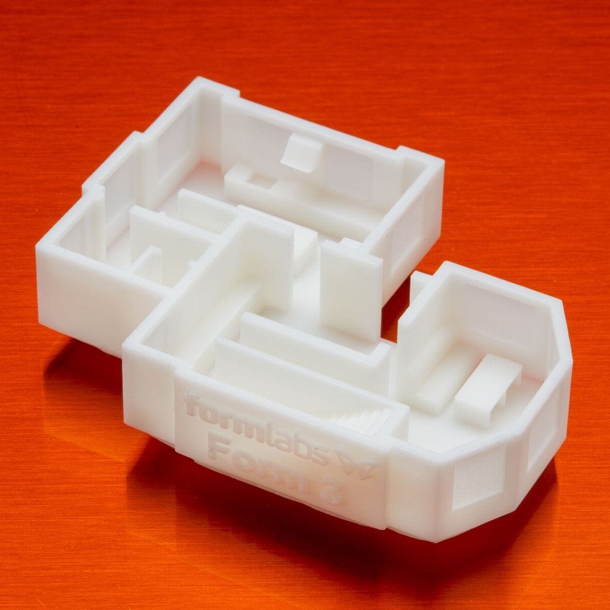 Sample part made from Formlabs White Resin polymer