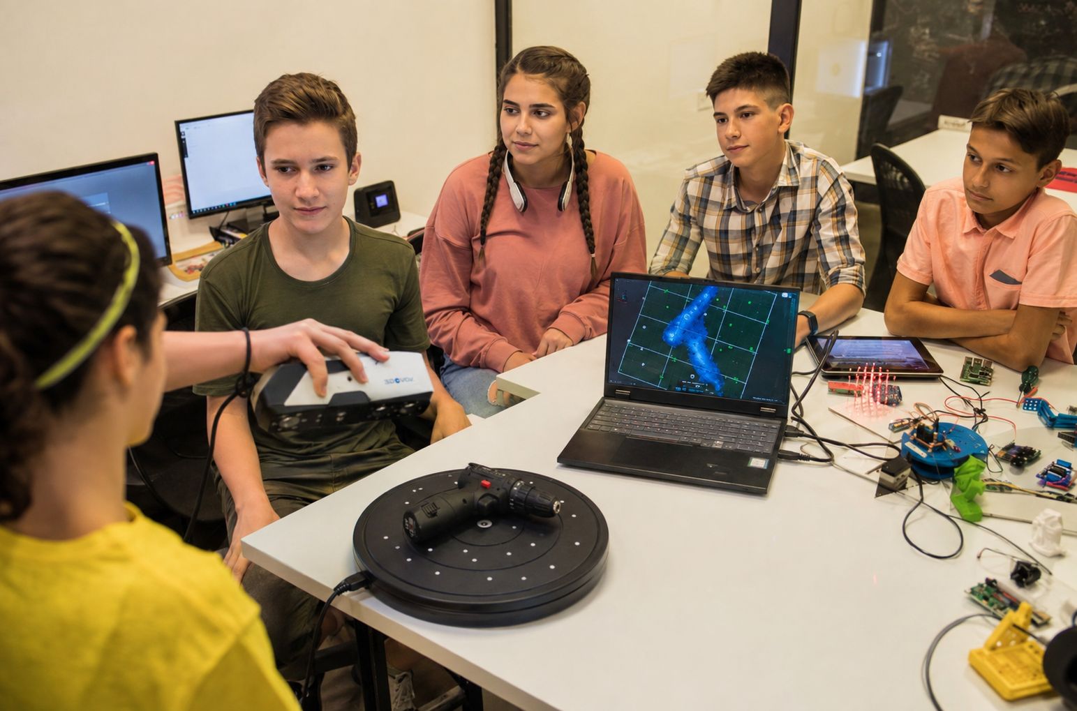 Reverse engineering and 3D scanning in a STEM classroom by 3Ddevice