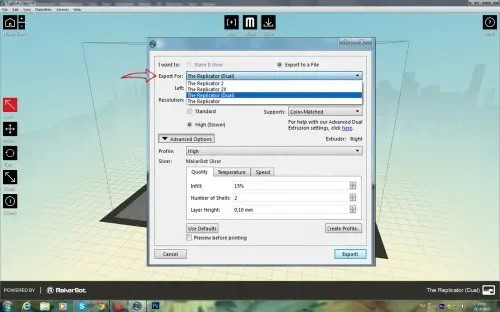 Работа с ПО MakerWare от MAKERBOT