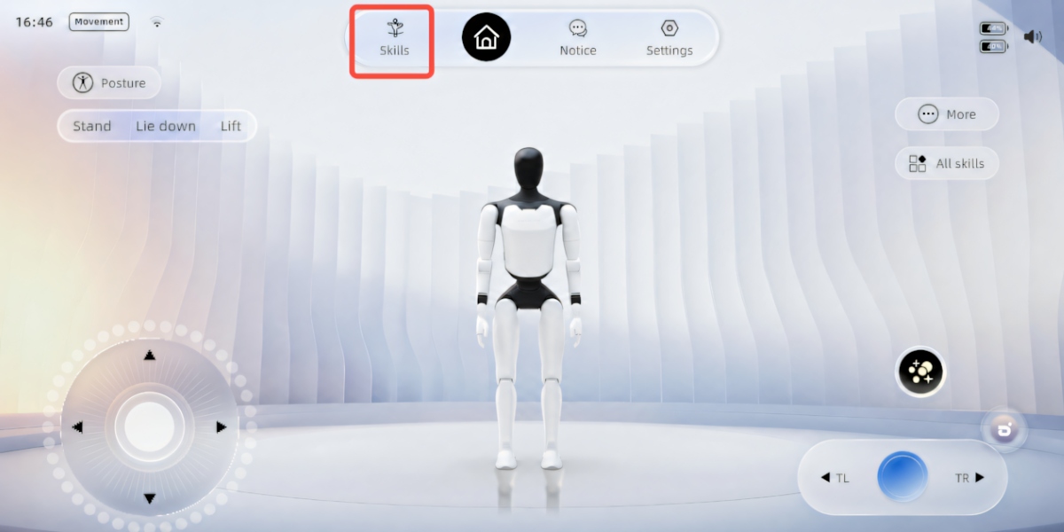 Інтерфейс керування роботом-гуманоїдом AGIBOT A3 Ultra