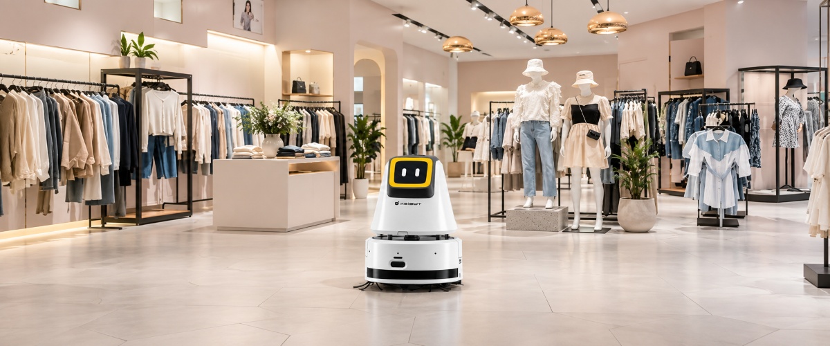 Робот-прибиральник AgiBot C2P у торговому приміщенні