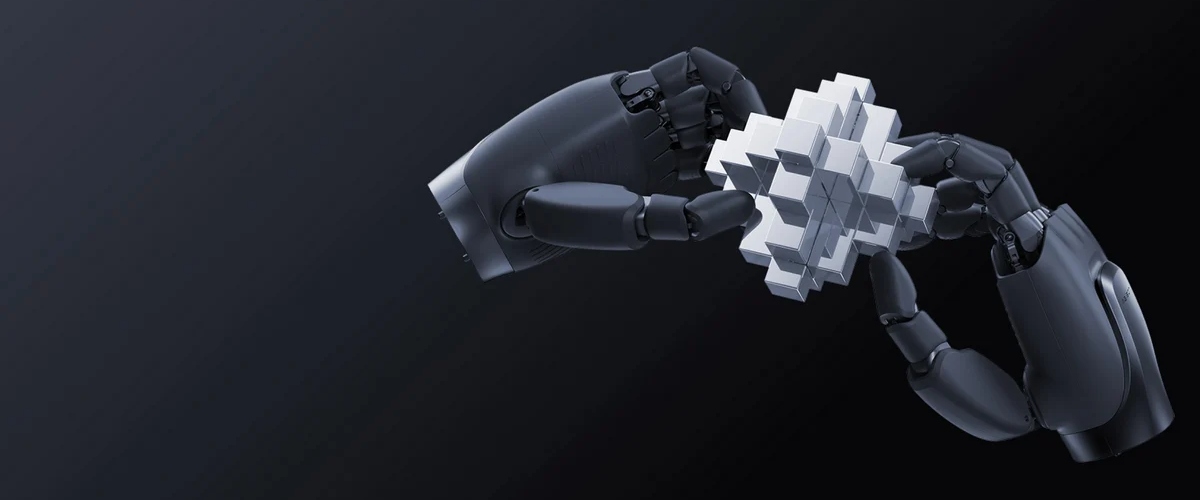 Роботизовані кисті AgiBot OmniHand під час маніпуляції з геометричним об’єктом