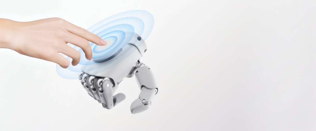 Tactile interaction with the AgiBot OmniHand 3 robotic hand