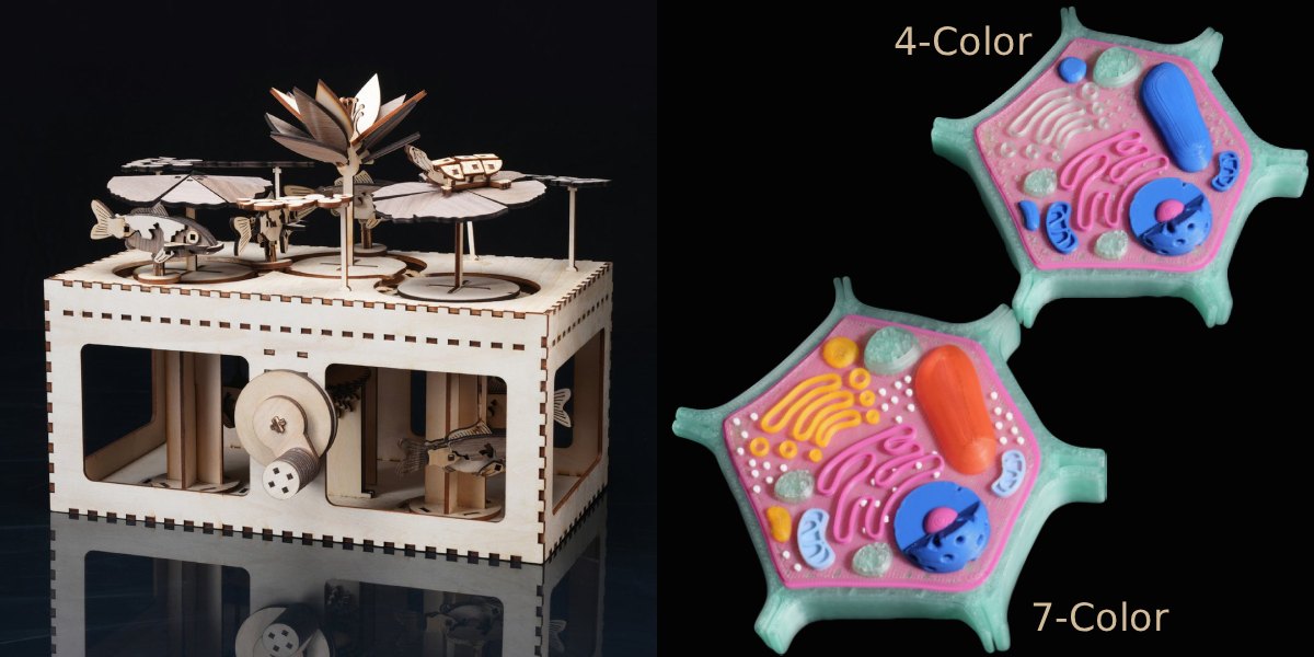 Color printing and laser engraving in one device