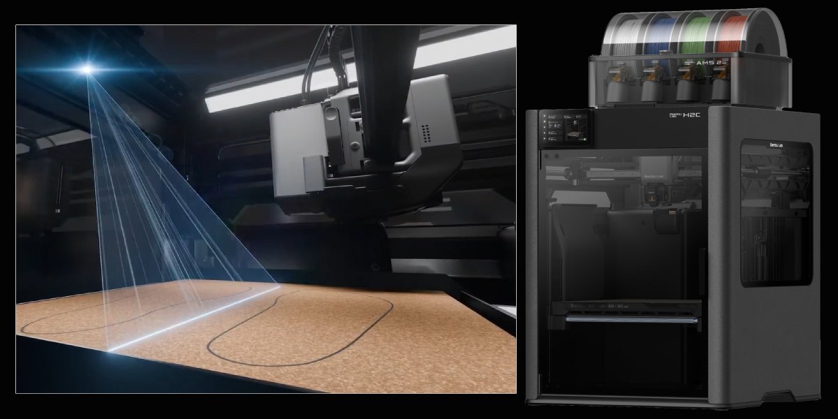 Bambu Lab H2C Laser Full Combo 40W 3D printer, photo