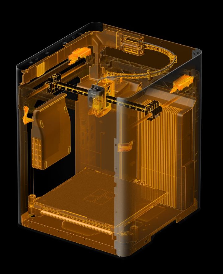 3D-принтер с огнестойкой камерой, что обеспечивает пассивную защиту и дополнительную безопасность.