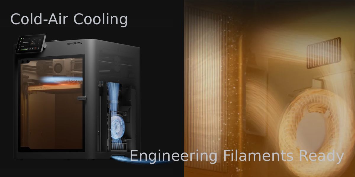 Bambu Lab P2S: охлаждение и ветниляция