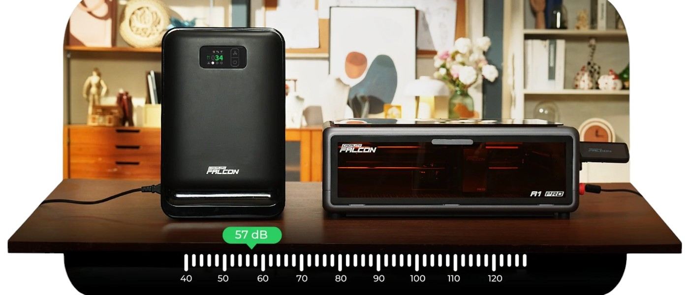 Creality Falcon AP1 Smoke Purifier with low noise level during operation