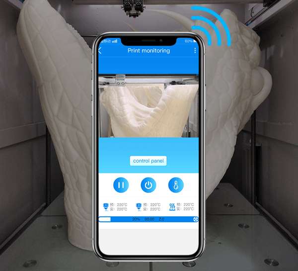 Моніторте та керуйте CreatBot D1000 Pro HS віддалено за допомогою технології керування камерою через спеціальний додаток. CreatBot D1000 Pro HS: технологія керування камерою для віддаленого моніторингу та налаштування в реальному часі через мобільний додаток.