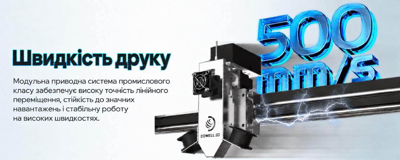 Друк зі швидкістю до 500 мм/с на 3D-принтері Dowell DF.