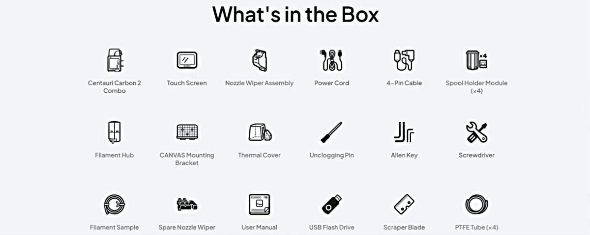 Комплектація Elegoo Centauri Carbon 2 Combo