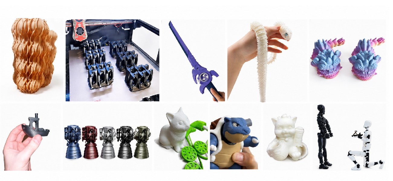 Farm 3D PETG примеры напечатанных моделей из филамента