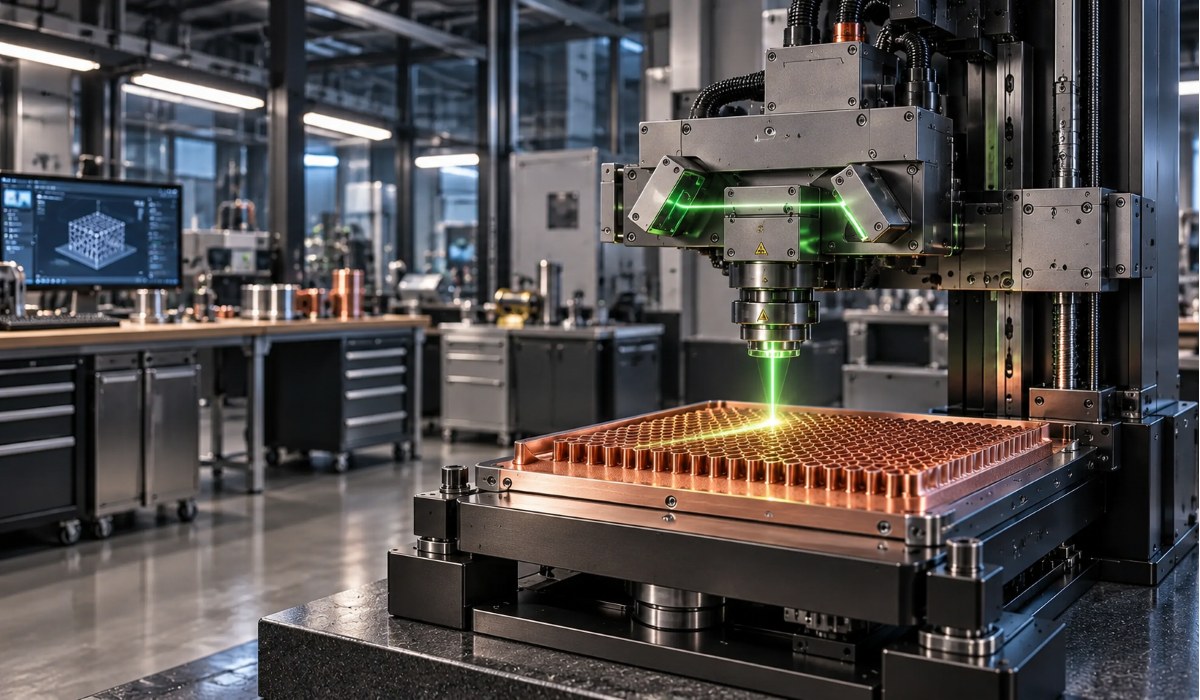 Лазерна система FastForm Ai-Form G2 під час 3D-друку міді