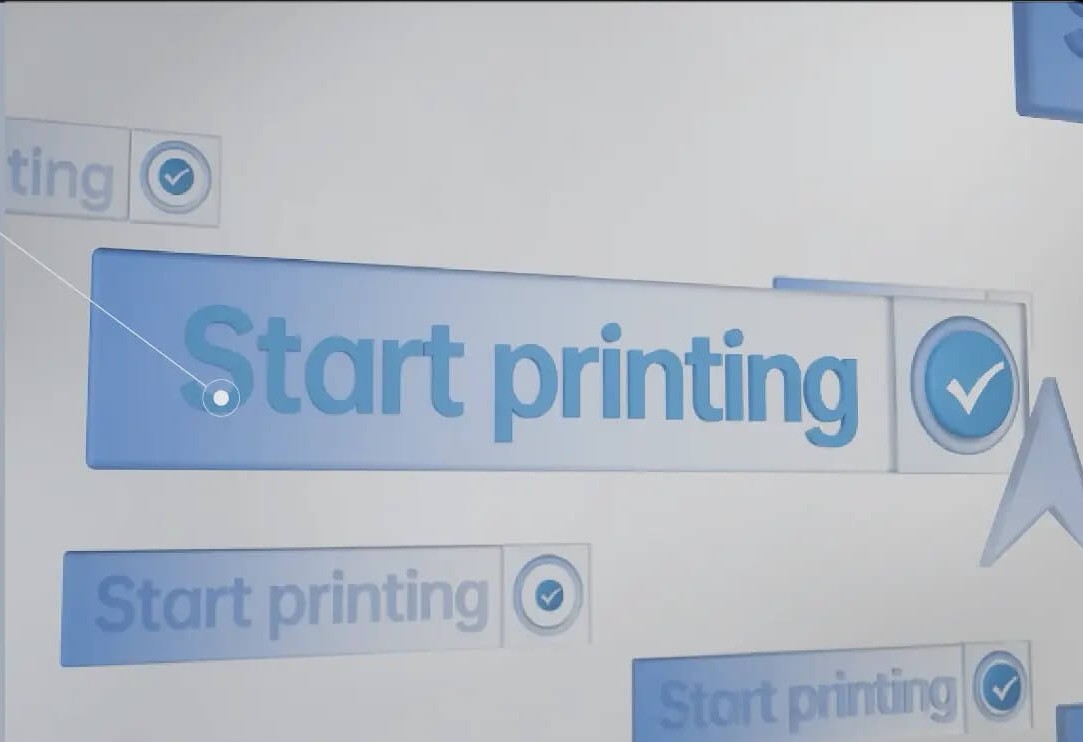 Интерфейс пользователя DeskFab X1, демонстрирующий функциональность печати в один клик для упрощенной металлической 3D-печати.