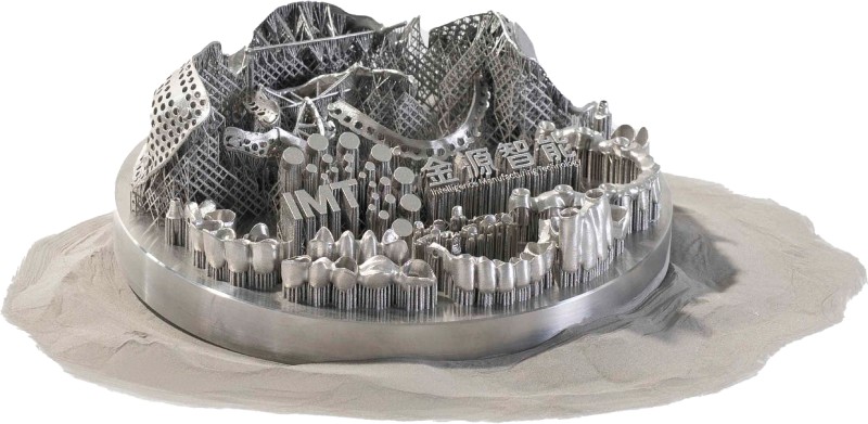 Стоматологічні каркаси, мости та промислові зразки, виготовлені на SLM 3D-принтері з кобальт-хромового сплаву IMT CoCrWMo.