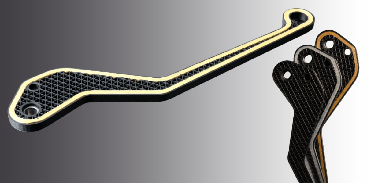 Parts printed with Markforged Fiberglass Kevlar CFF