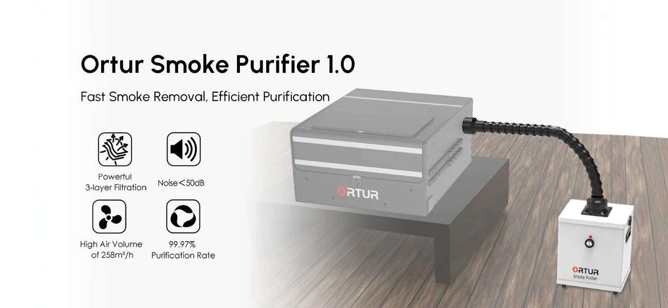 Ortur Smoke Purifier 1.0 очищувач диму для лазерного гравера