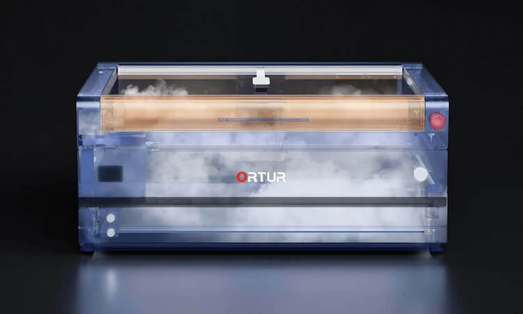 ORTUR H20 smoke and dust-free enclosure with integrated ventilation.