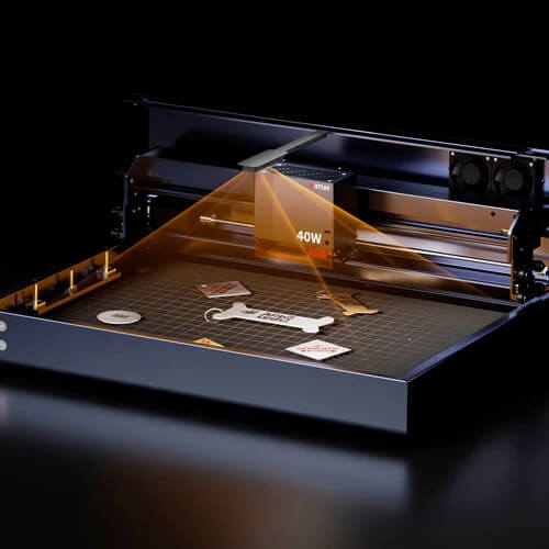 Visual positioning screen showing drag-and-drop design placement.