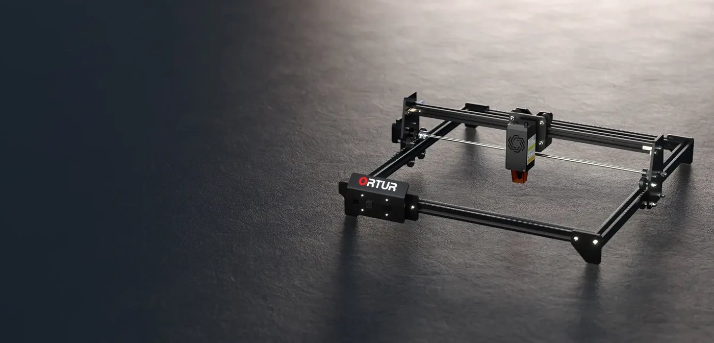 Ortur LM2 S2 5W laser engraver-cutter with a working area of 390 × 410 mm.