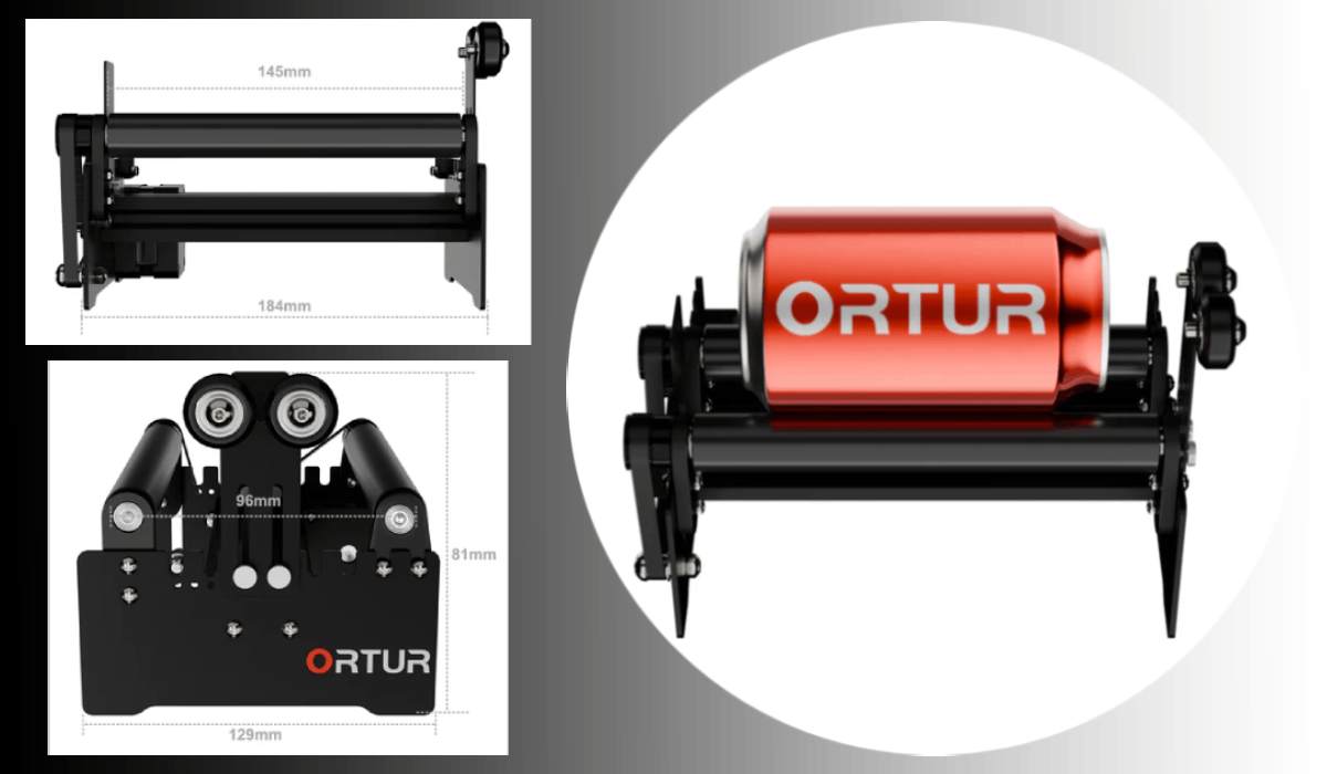 Ortur YRR 2.0 rotary roller for cylindrical engraving, photo
