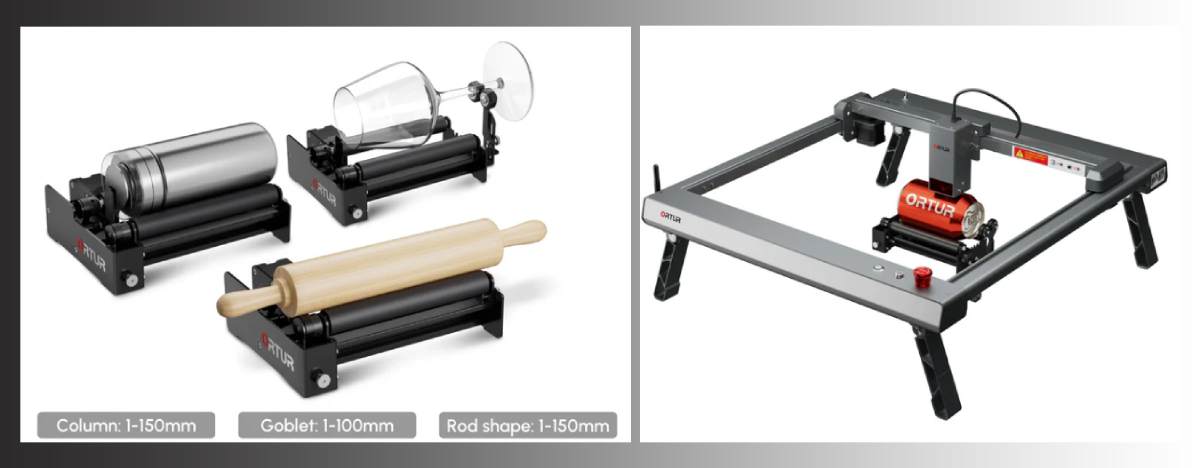 Ortur YRR 3.0: an engraver accessory for cylindrical engraving