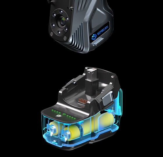 Система подвійних батарей з можливістю гарячої заміни SIMSCAN-E з видимими подвійними батареями з можливістю гарячої заміни.