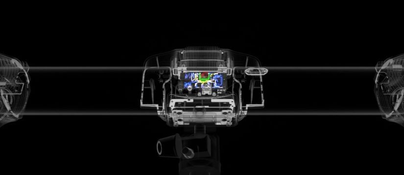 Полностью беспроводная система Система TrackScan Sharp 49, показывающая беспроводные компоненты с питанием от аккумулятора