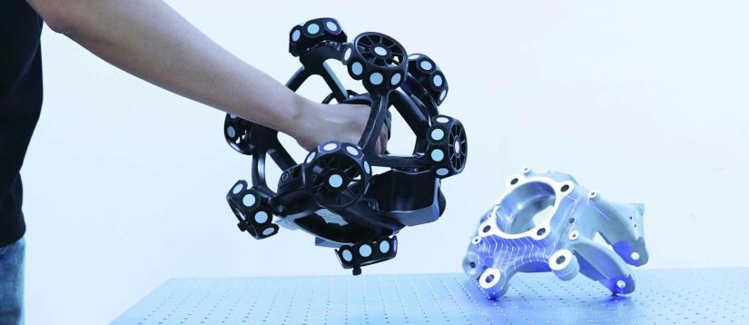 Точный захват деталей Точный захват деталей с помощью режима точного сканирования на сложной детали