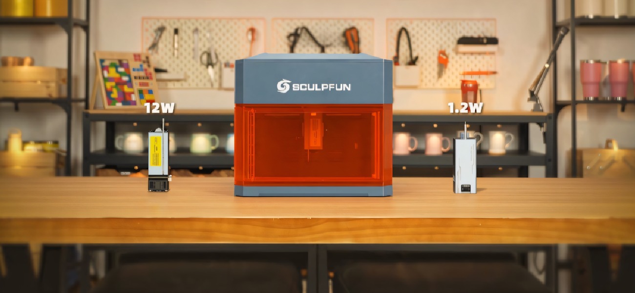 Лазерний верстат з двома модулями Sculpfun iCube Ultra