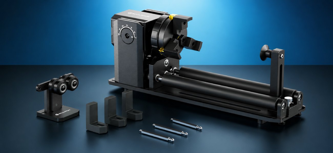 Sculpfun RA Pro Max високоточний ротаційний модуль для лазерних граверів