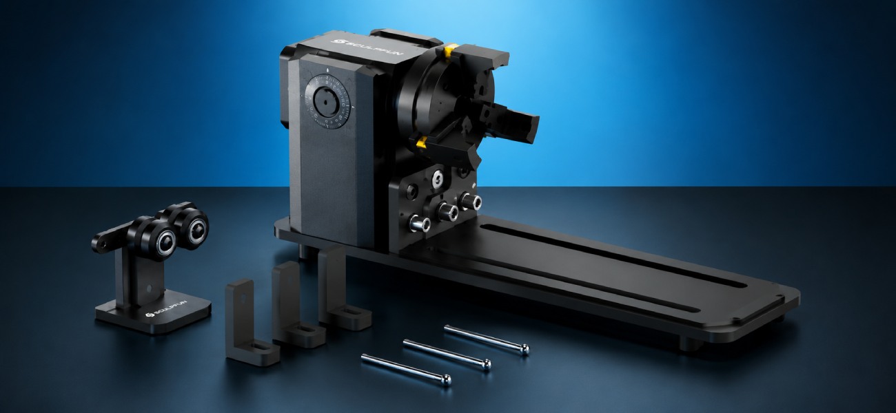 Sculpfun RA Pro Max ротаційний модуль з чаком для лазерного гравера