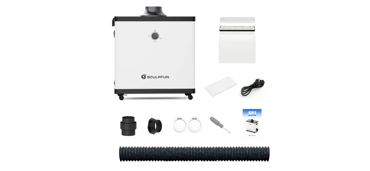 Sculpfun Smoke Purifier повна комплектація шланг фільтри адаптери