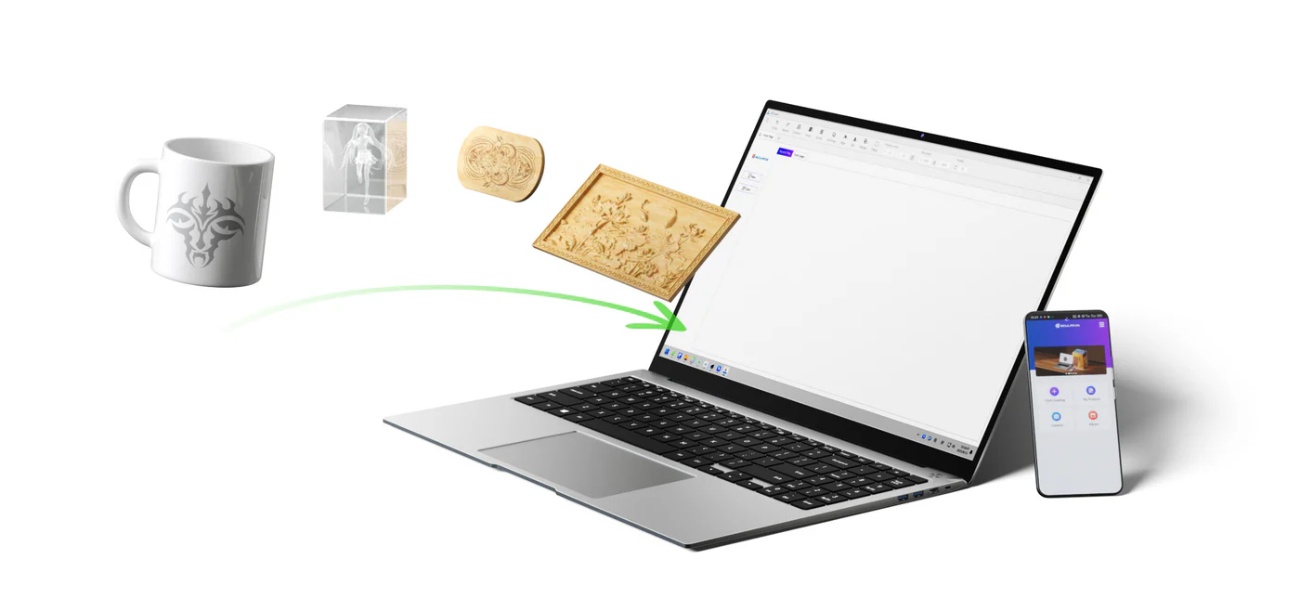 SCULPFUN V5 поддержка LightBurn WiFi и USB