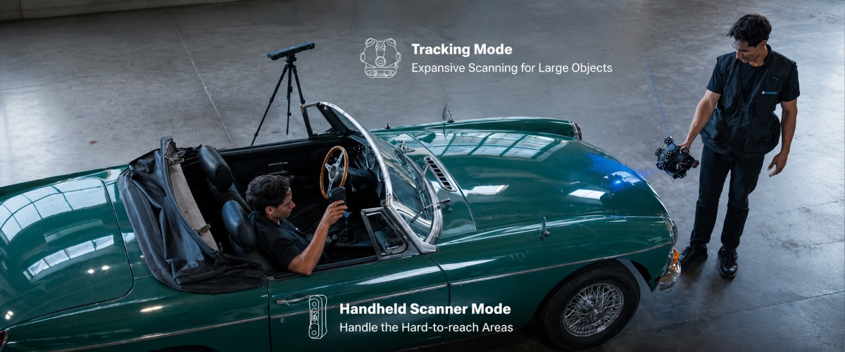 Tracking Mode та Handheld Scanner Mode системи SHINING 3D EinScan Trak