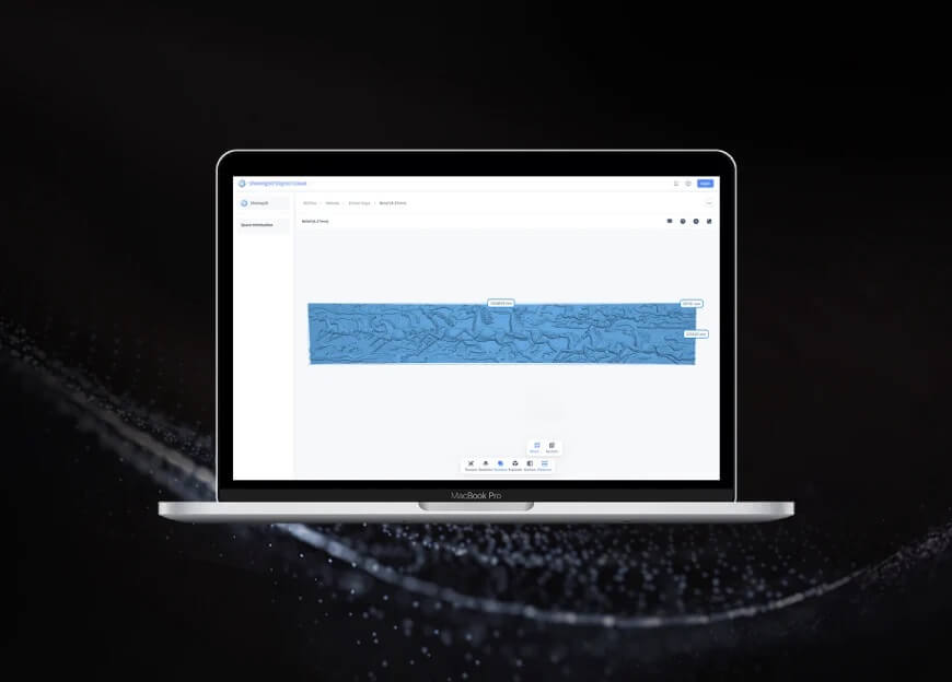 Інтерфейс платформи SHINING 3D Cloud, що показує функції обміну даними та керування для Einstar Vega.
