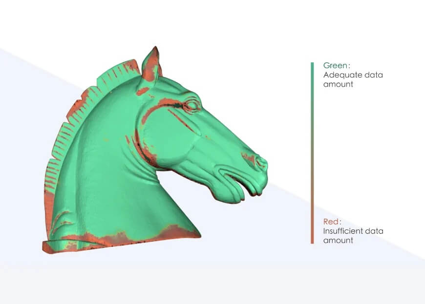 Зручний інтерфейс програмного забезпечення для сканера Einstar, що показує індикатори якості даних та функції перемотування.