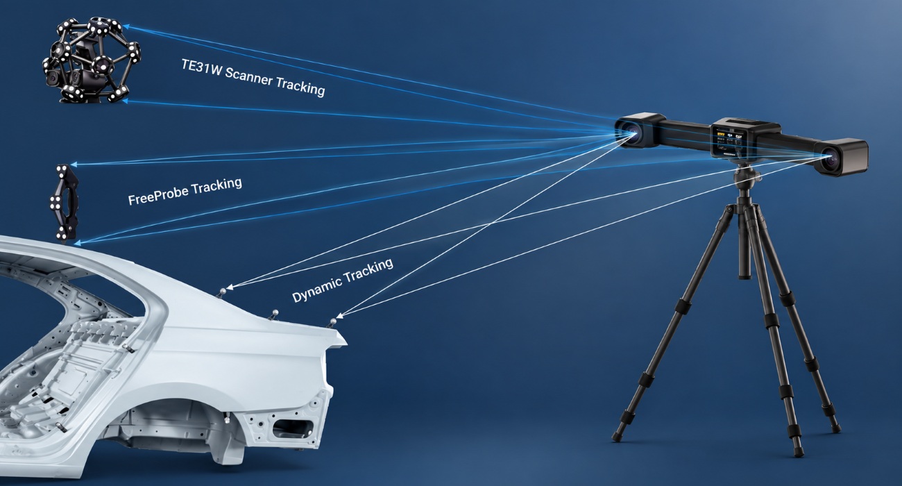 Dynamic tracking with SHINING 3D FreeScan Trak ProW+