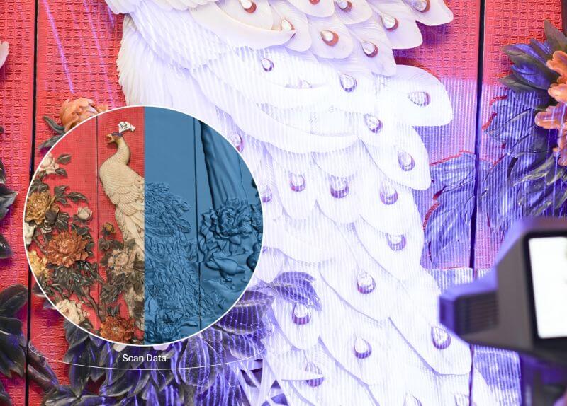 Режим Laser HD с высокой детализацией Детальная 3D-сканированная модель, захваченная в режиме Laser HD