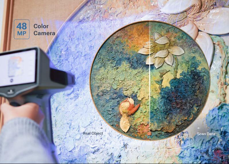 Реалистичное воспроизведение цвета Высокодетализированный 3D-скан объекта с яркими, реалистичными цветами