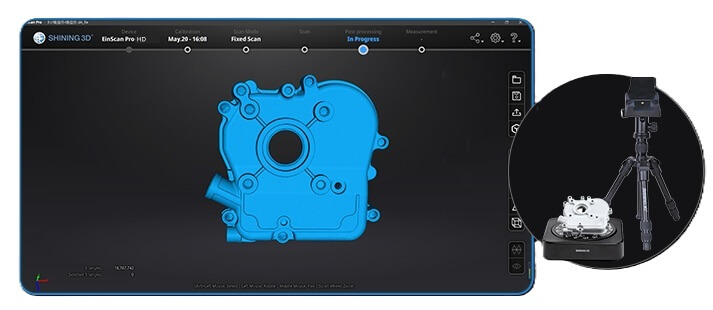Industrial Pack Add-on Industrial Pack add-on: tripod and automatic turntable for fixed scanning
