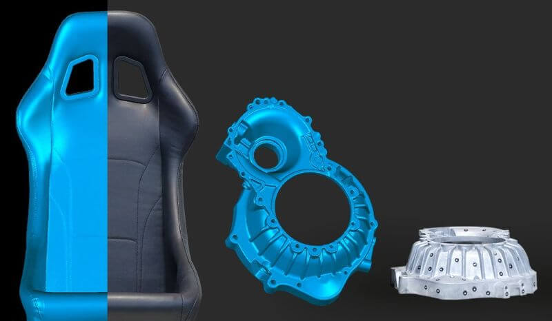 Scanning a Broad Range of Objects with Fewer Limitations EinScan Pro HD scanning a complex, dark industrial part